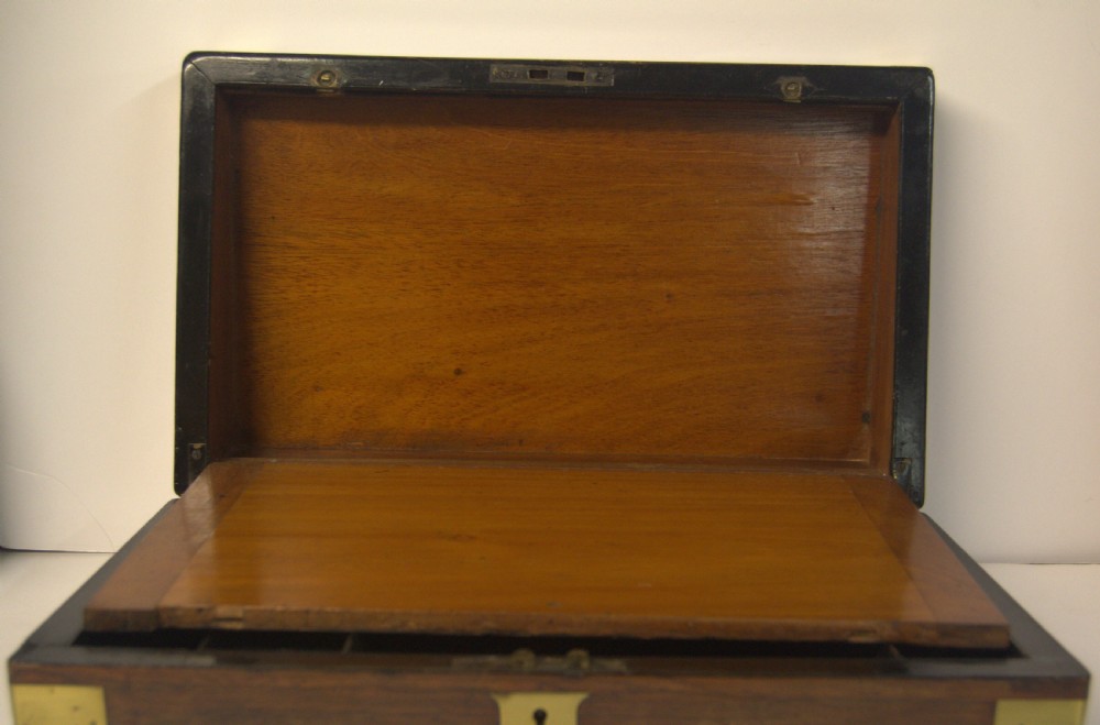 Victorian Rosewood Brass Bound Writing Slope View VII