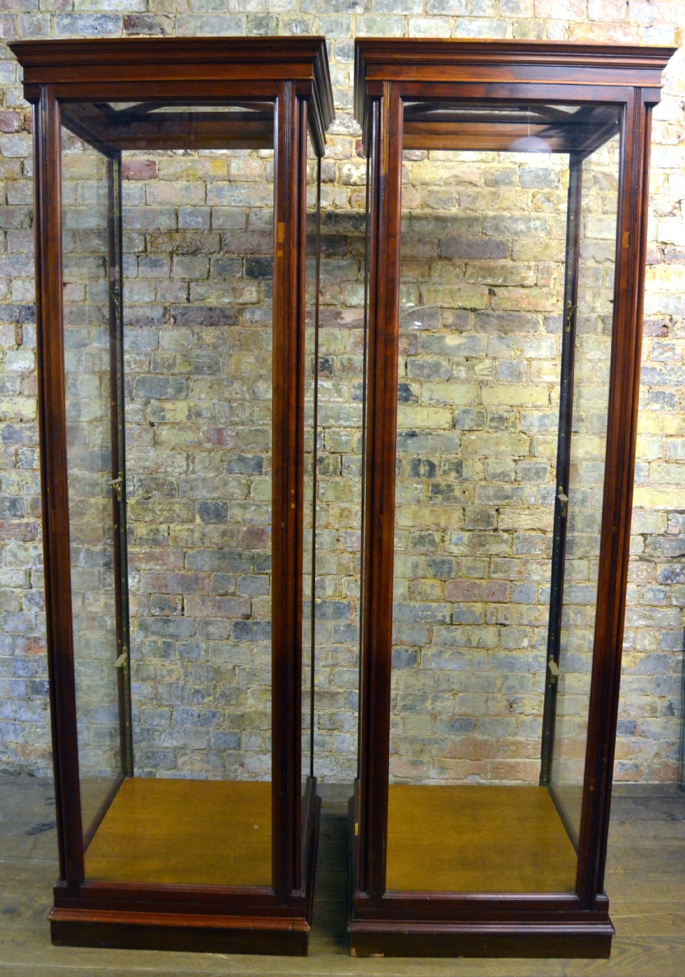 Pair of High Quality Mahogany Shop Display Cabinets