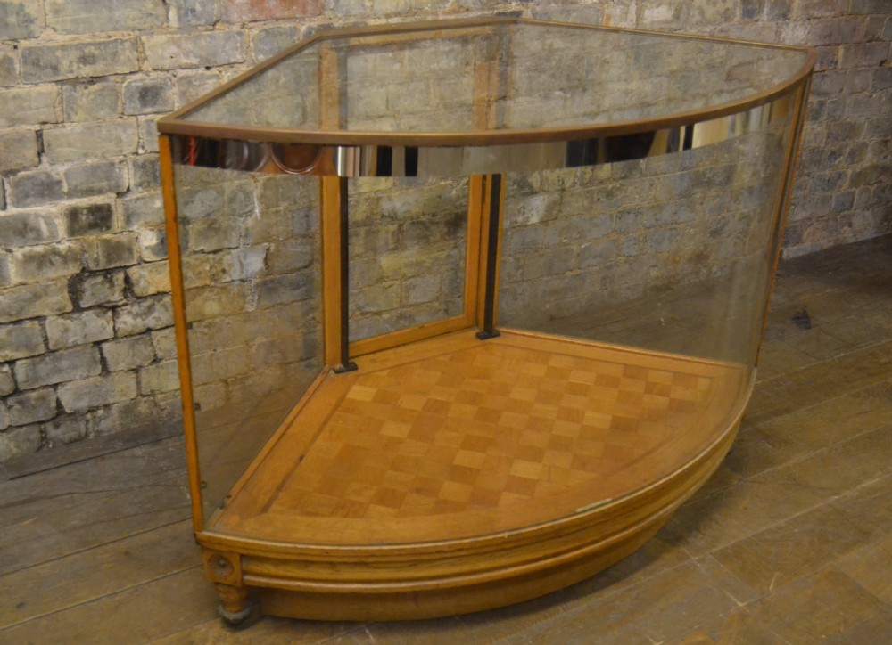 1920s Bow Glass and Bronze Shop Display Counter View IV