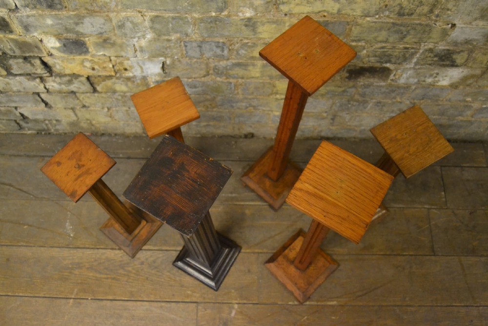 Antique Wooden Pedestal, Hatstands View II