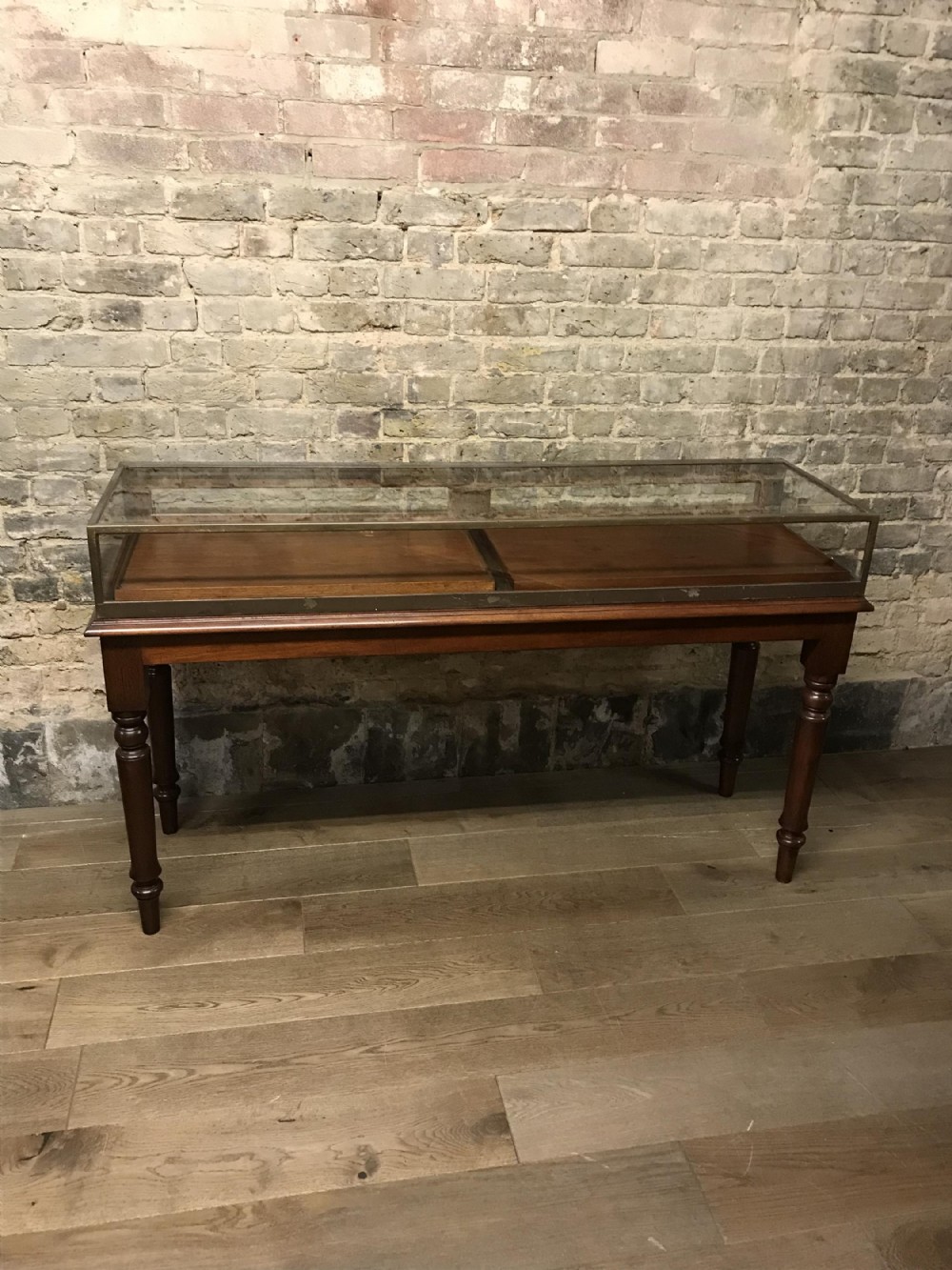 Antique brass jewellery cabinet on legs