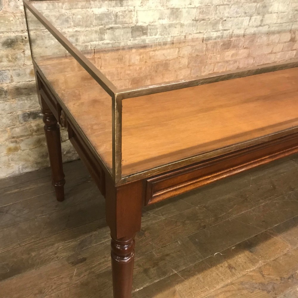 Antique brass shop jewellery cabinet on legs View III