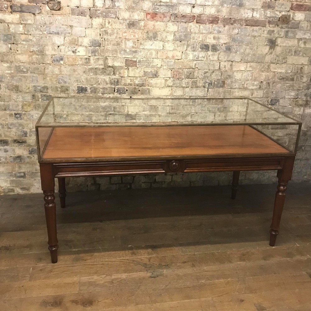 Antique brass shop jewellery cabinet on legs View V