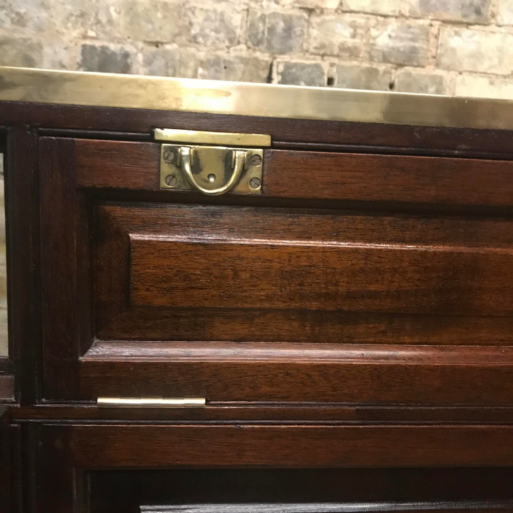 Antique brass and mahogany shop counter from Mappin & Webb View X