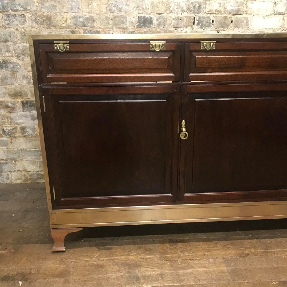Antique brass and mahogany shop counter from Mappin & Webb View XII