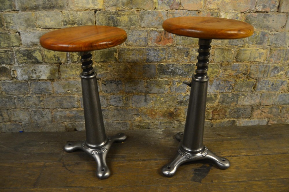 Pair of Singer Stools