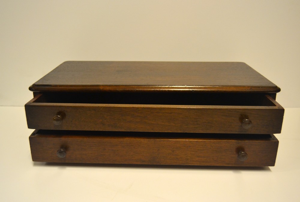 1920s Mahogany Two Drawer Display Cabinet View II