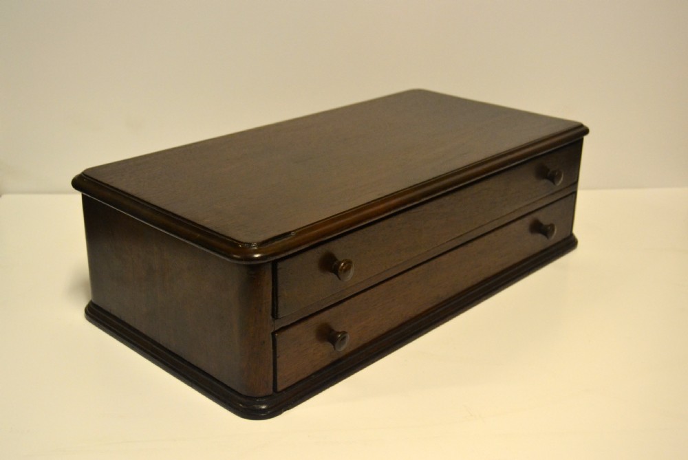 1920s Mahogany Two Drawer Display Cabinet View III
