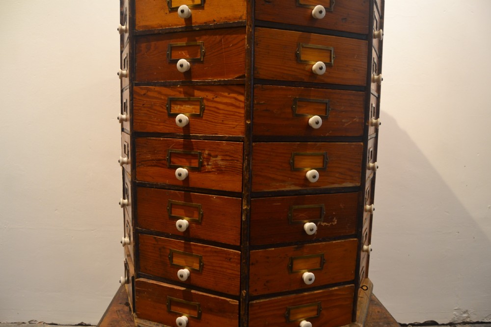 American 1920s Pine Revolving Jewellery Cabinet View III