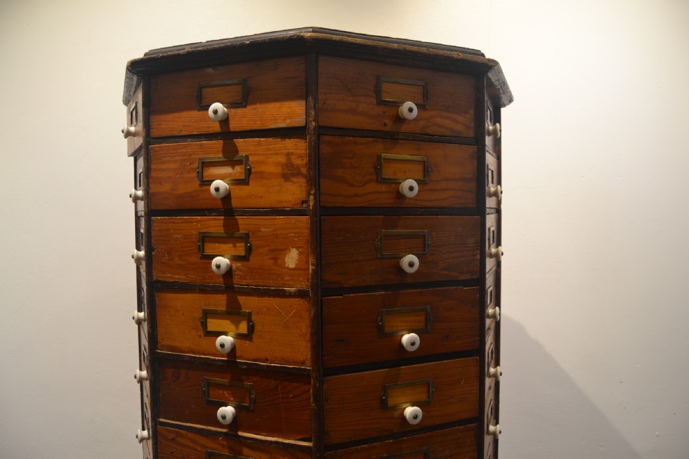 American 1920s Pine Revolving Jewellery Cabinet View IV