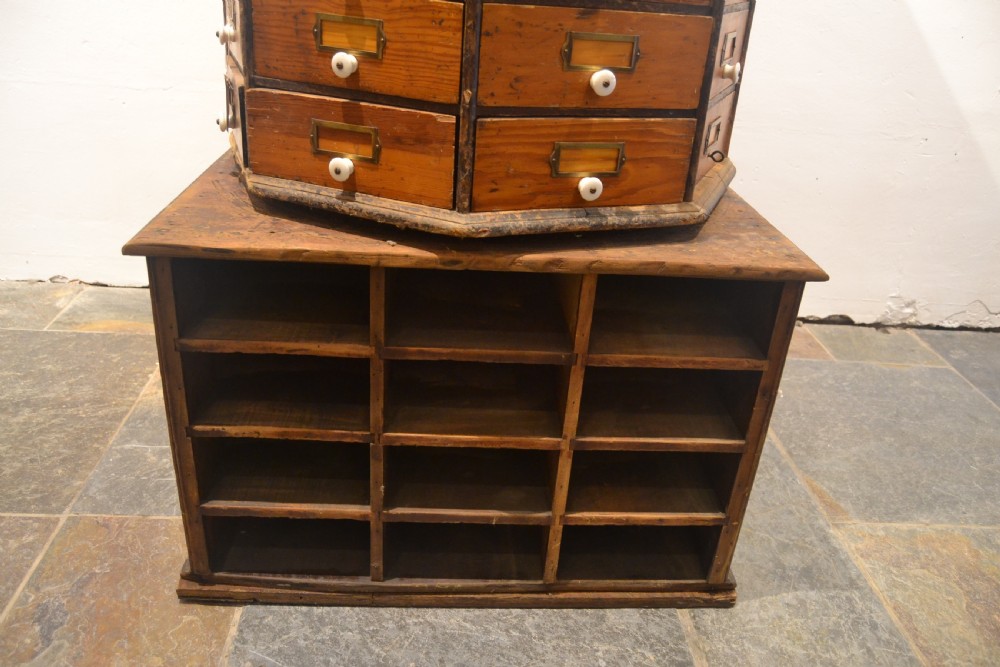 American 1920s Pine Revolving Jewellery Cabinet View V