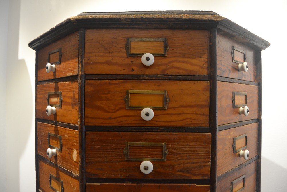 American 1920s Pine Revolving Jewellery Cabinet View VIII