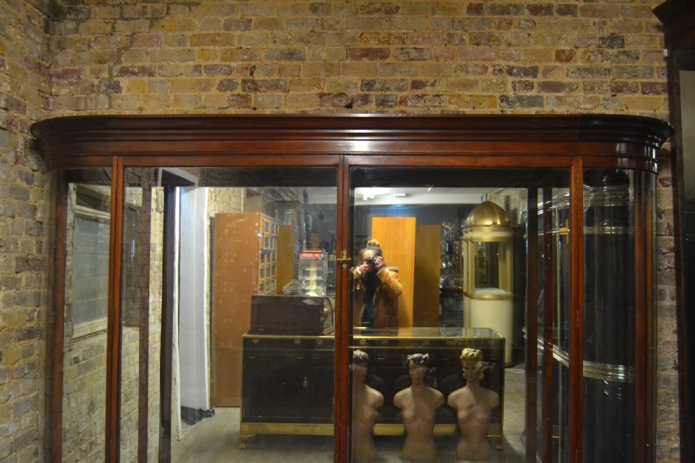 Victorian Mahogany Jeweller's Bow Display Cabinet View III