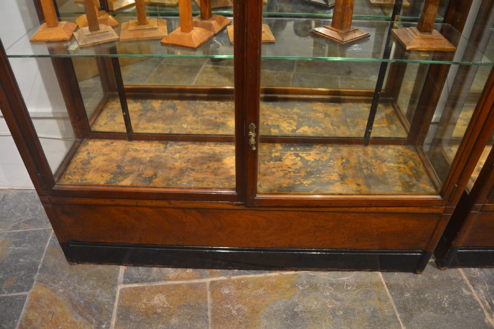 Antique 1920s Mahogany Jewellery Shop Wall Cabinet View III
