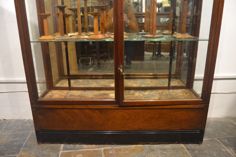 Antique 1920s Mahogany Jewellery Shop Wall Cabinet View VI