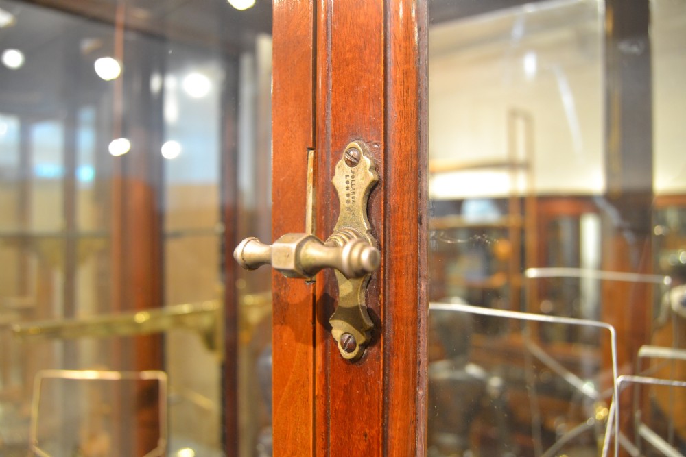 Antique 1920s Mahogany Jewellery Shop Wall Cabinet View IX