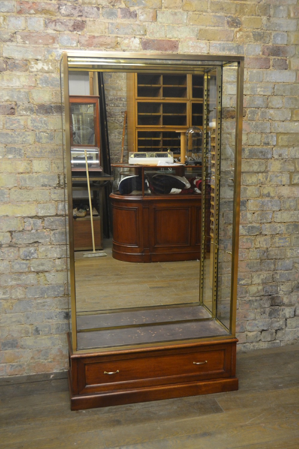 Pair of 1920s Bronze Jewellery Display Cabinets View II