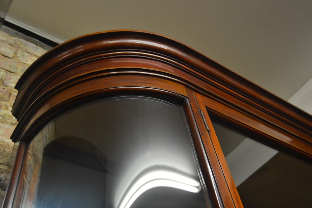 Mahogany Bow Glass Jewellery Cabinet View II