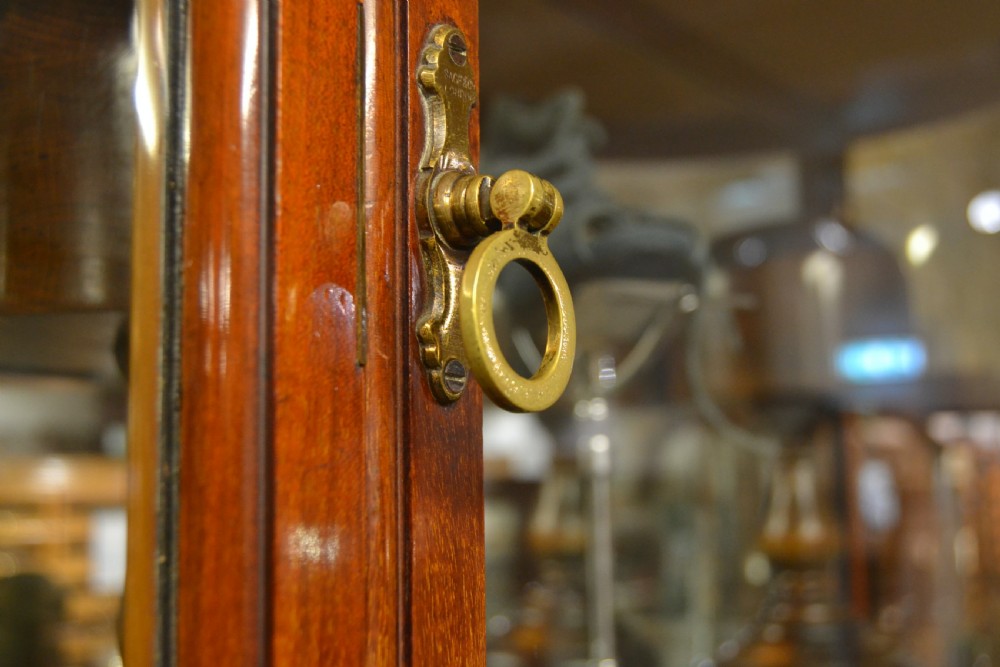 Mahogany Bow Glass Jewellery Cabinet View VI