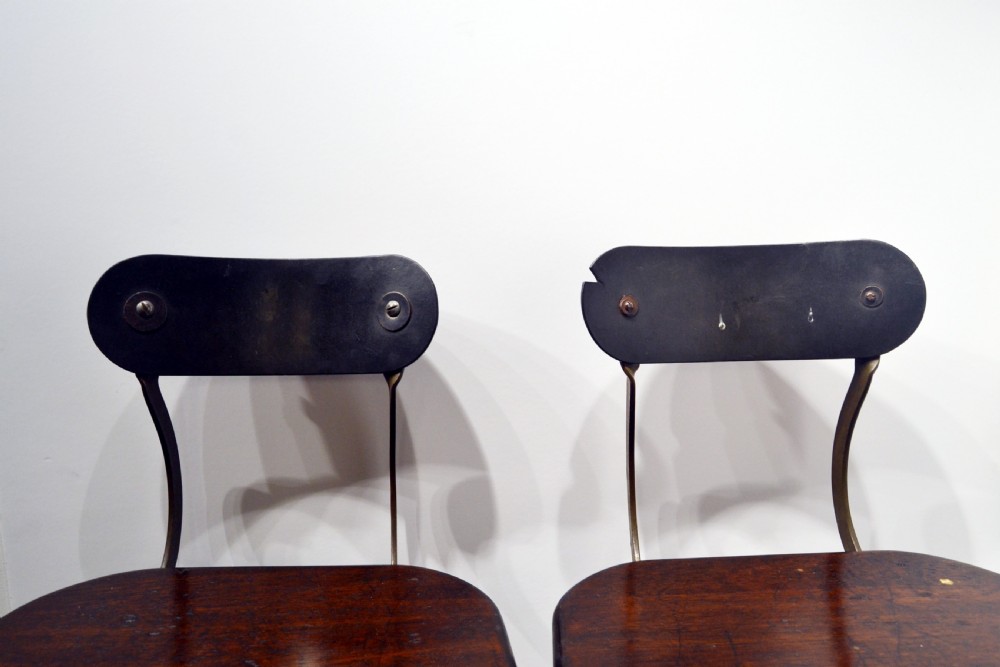 Pair of 1930s Factory Chairs View II