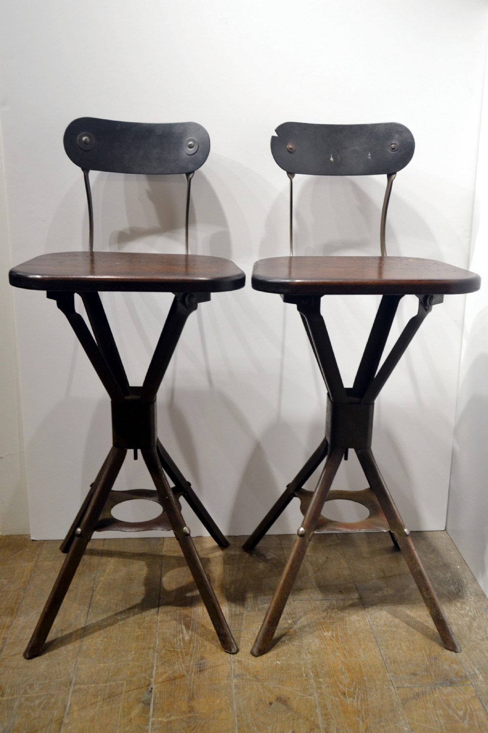 Pair of 1930s Factory Chairs