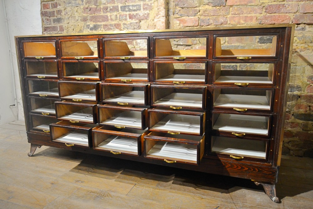 1920s Bronze Counter with Drawers View IX