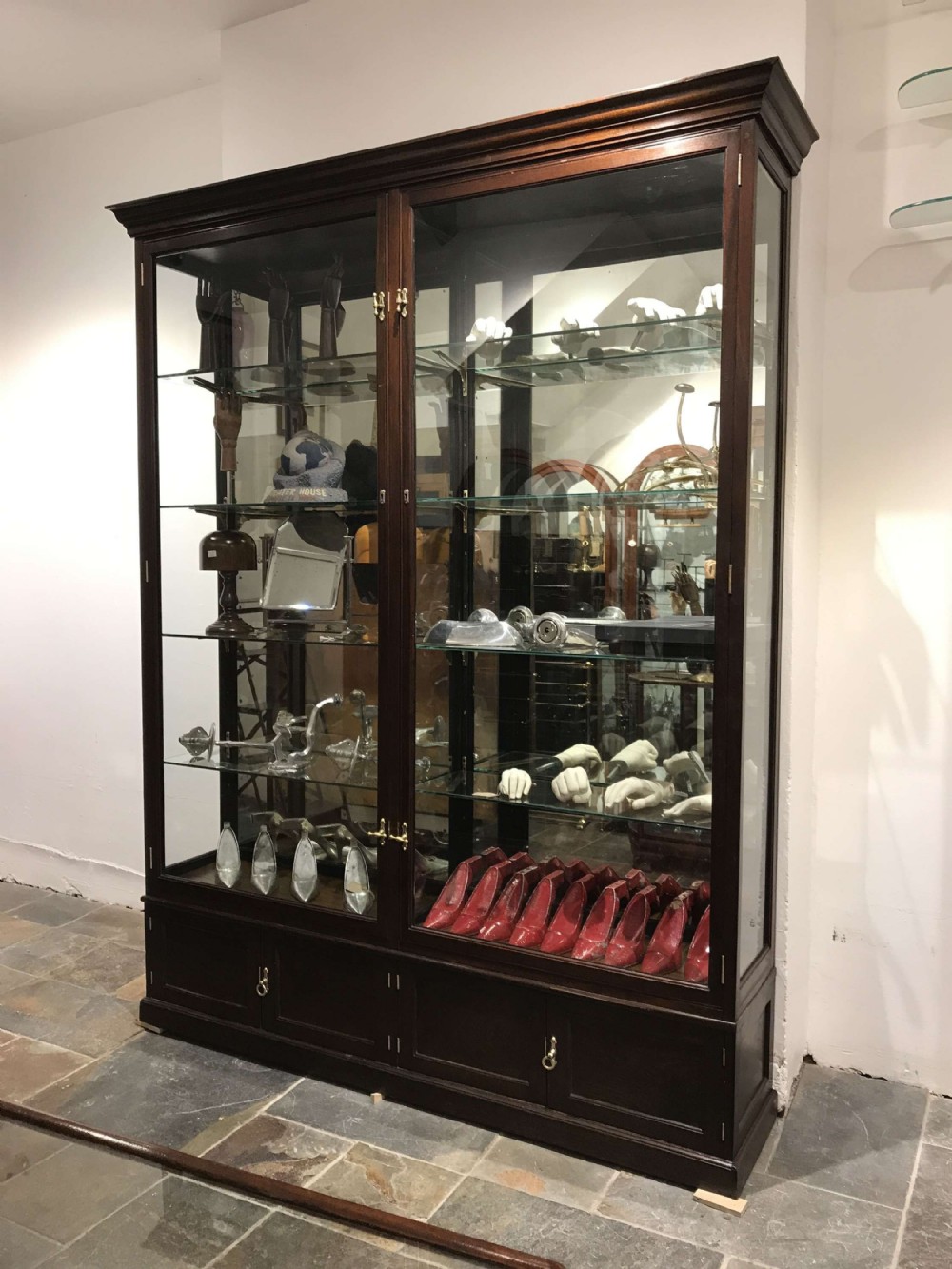 Antique Mahogany Shop Cabinet