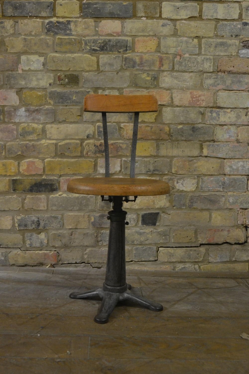 1920s Vintage Singer Factory Stool