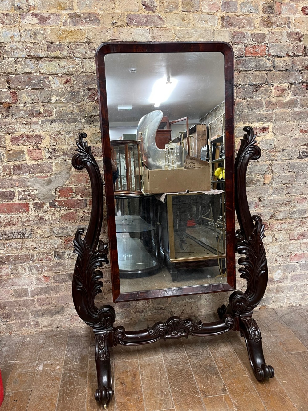 1900s Mahogany Mirror