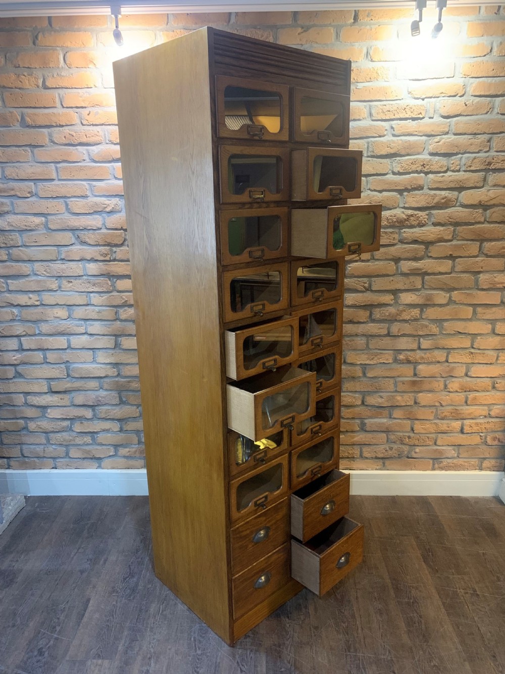 1920s Oak Drapers Cabinet View II