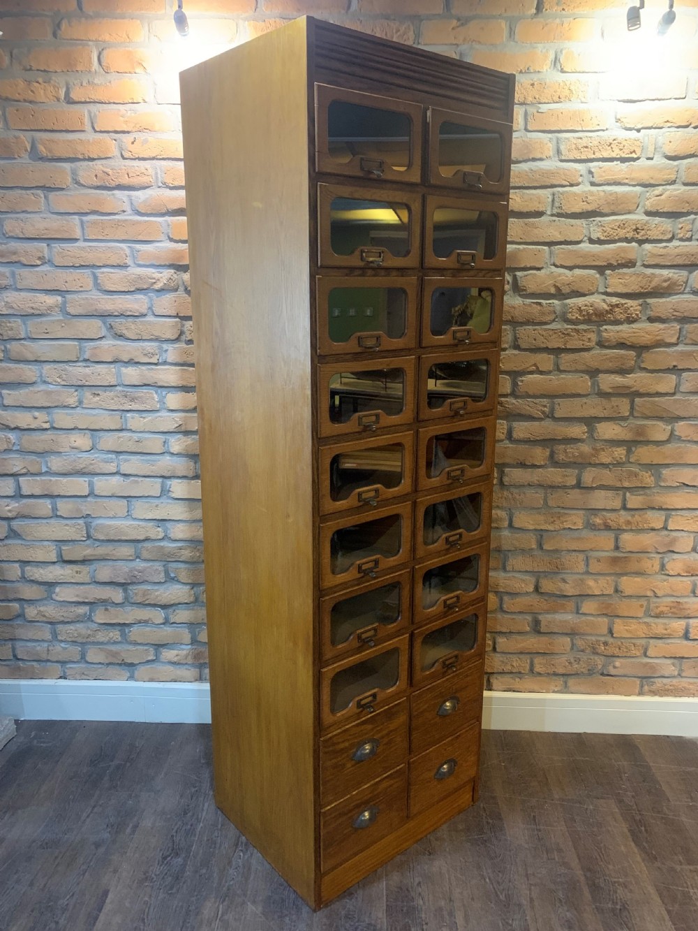 1920s Oak Drapers Cabinet View V