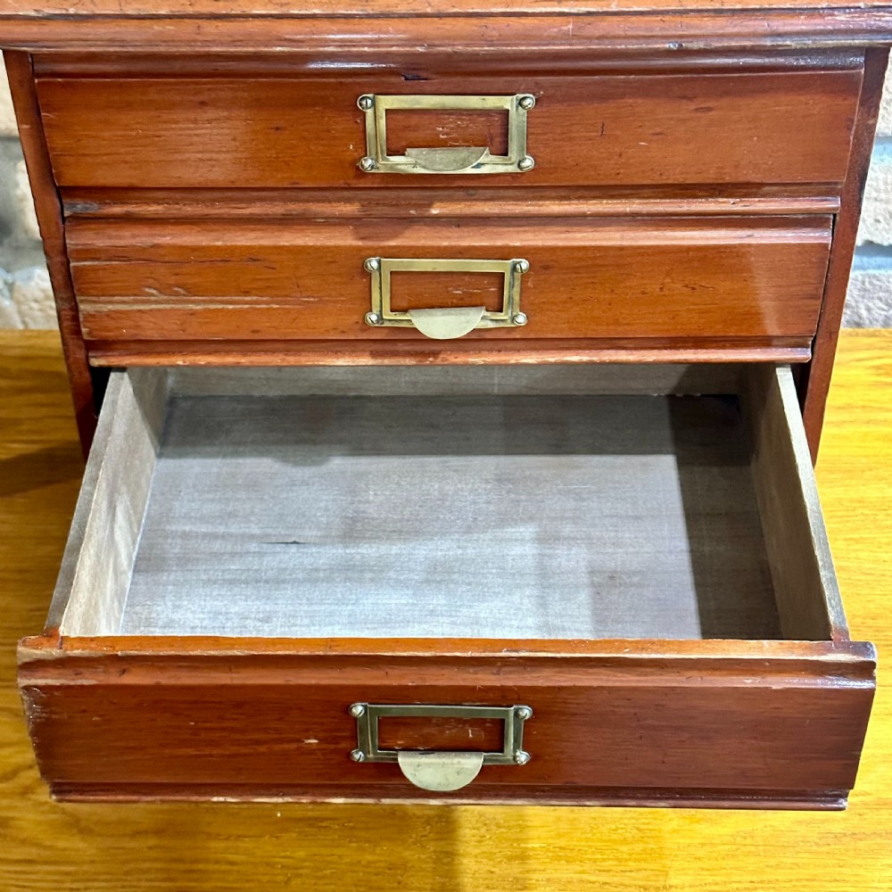 1920s MAHOGANY COLLECTOR DRAWERS View V