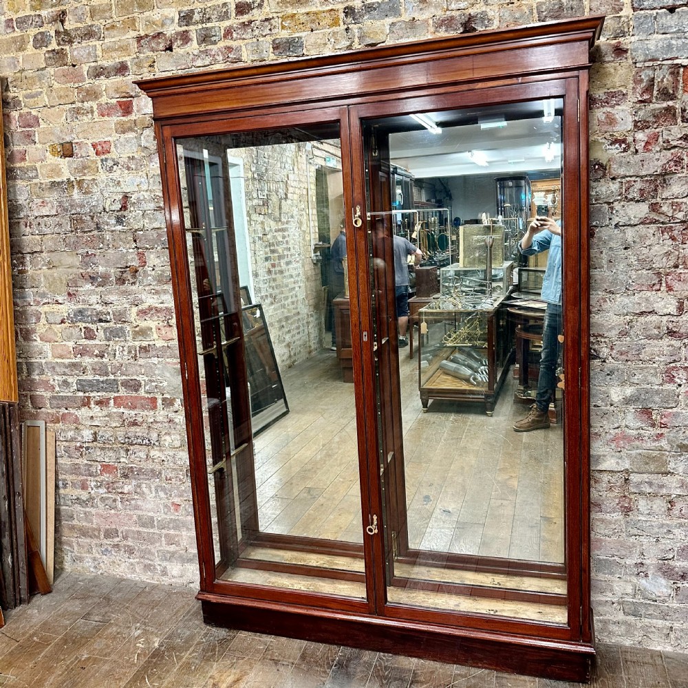 VICTORIAN MAHOGANY DISPLAY SHOP CABINET View II