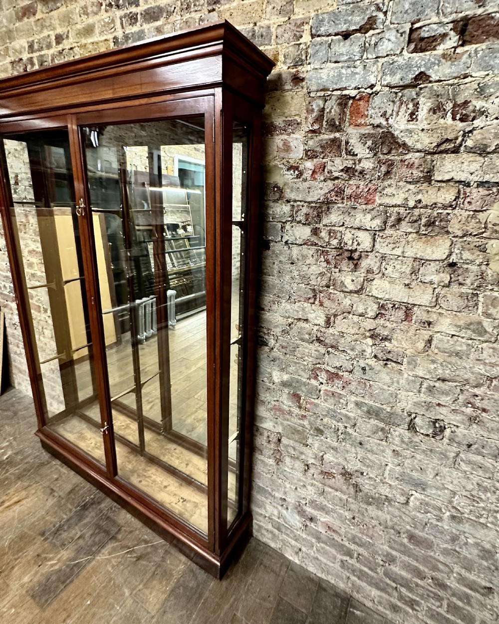 VICTORIAN MAHOGANY DISPLAY SHOP CABINET View III
