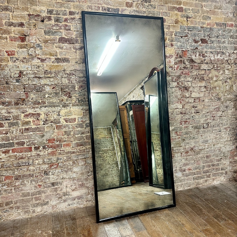 1920s BLACK FRAMED MERCURY MIRROR (1)