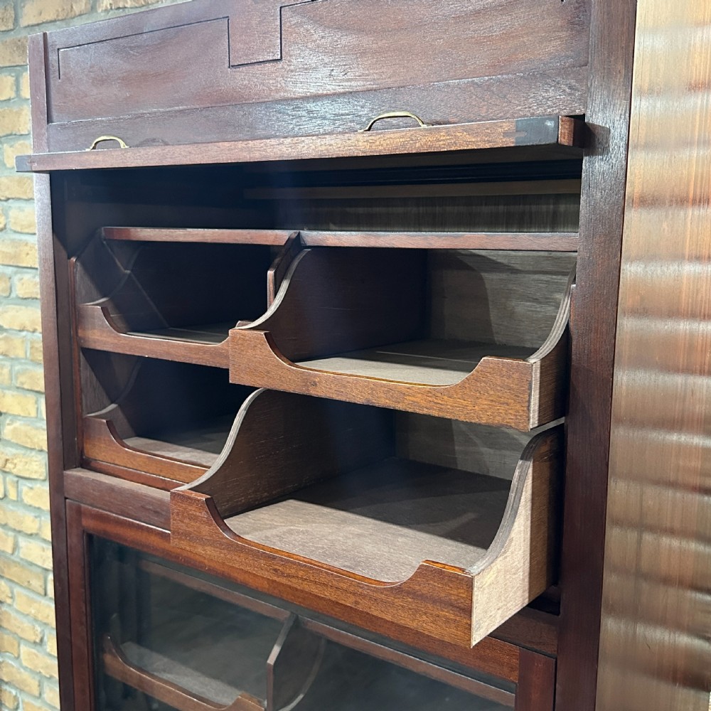 Refurbished Mahogany Flip Haberdashery Cabinet   View II
