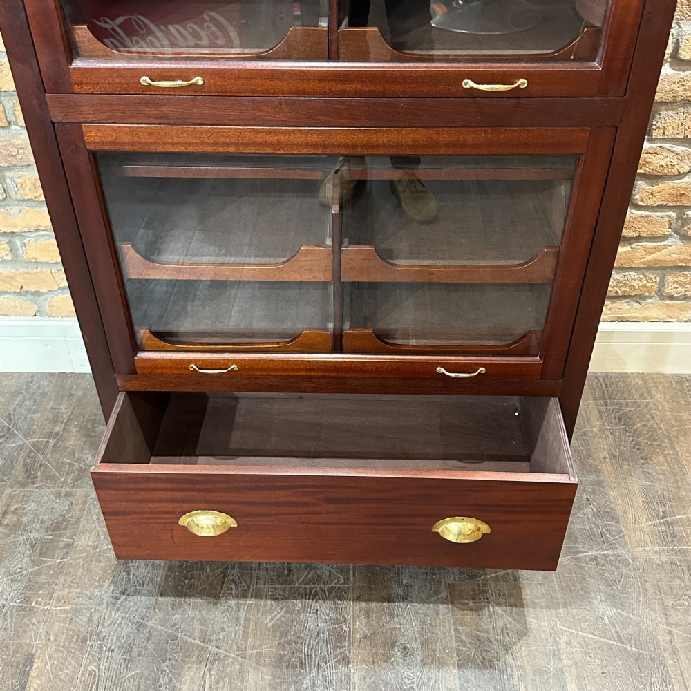 Refurbished Mahogany Flip Haberdashery Cabinet   View IV