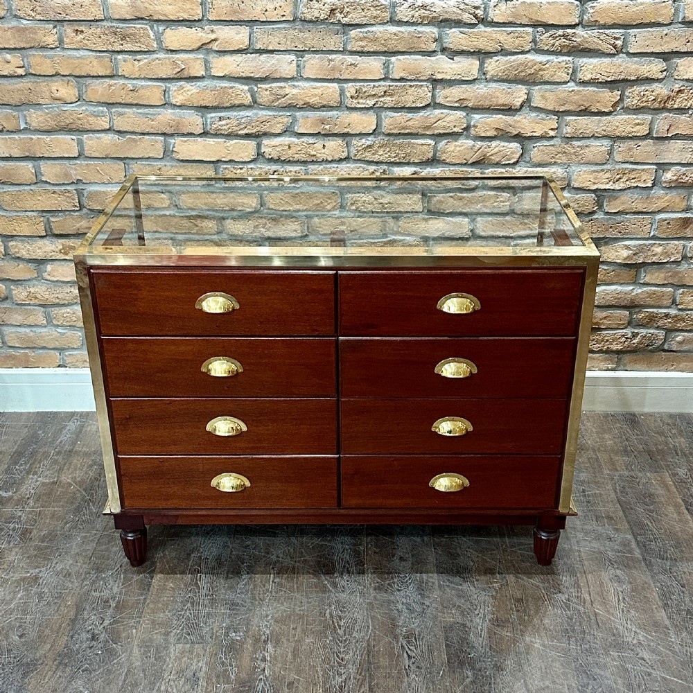 2 ACROSS BRASS FRAMED HABERDASHERY COUNTER (1) View III