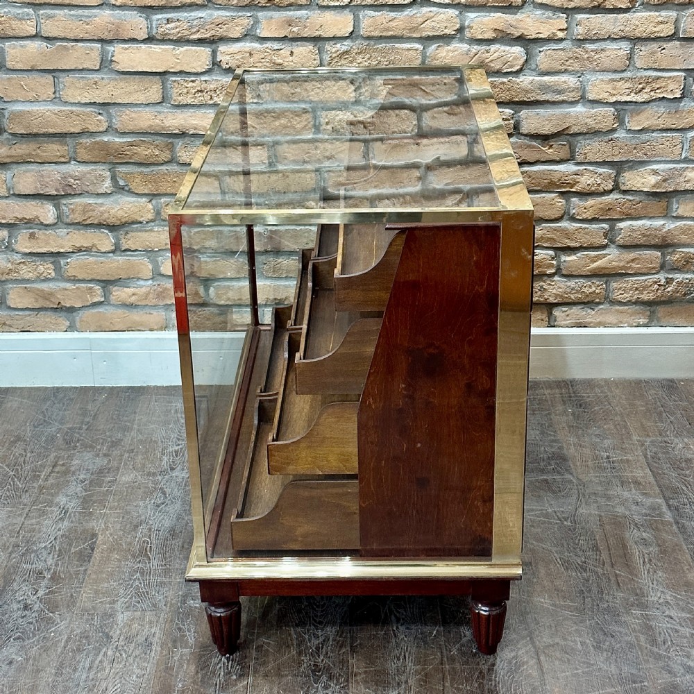 2 ACROSS BRASS FRAMED HABERDASHERY COUNTER (1) View V