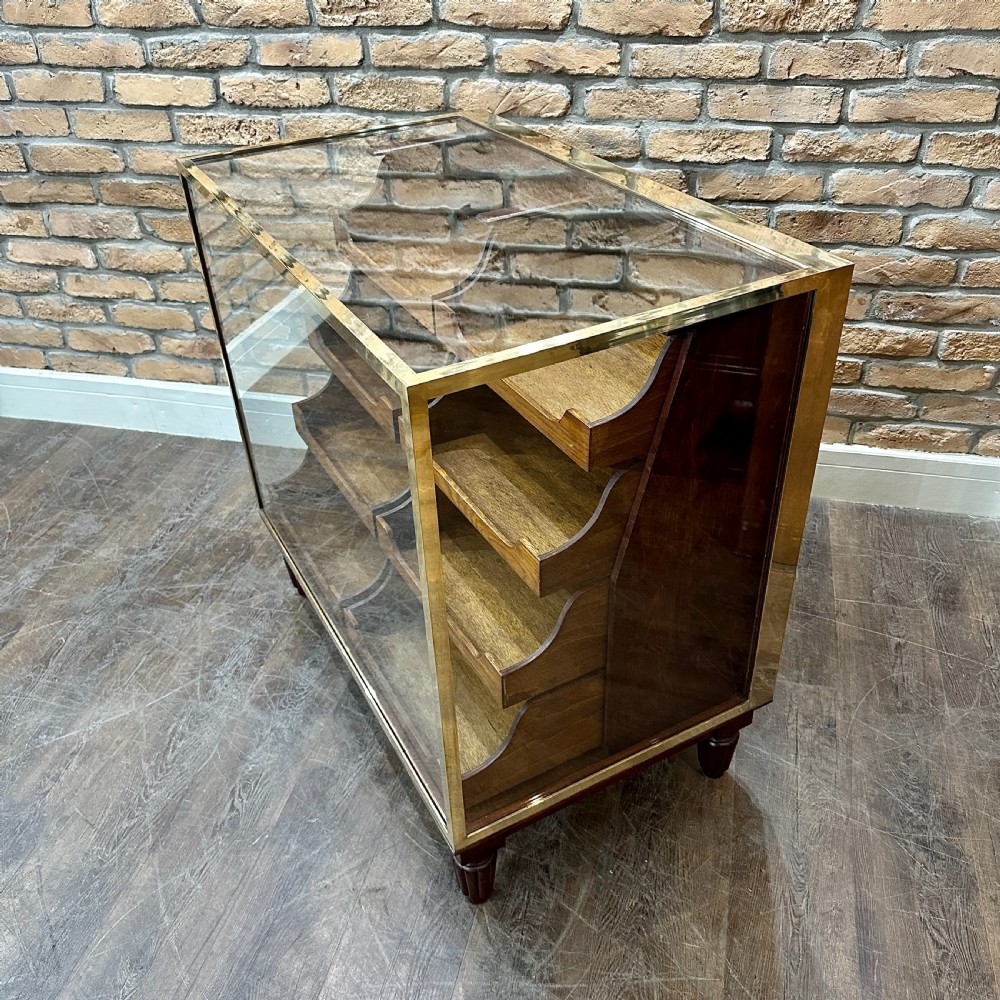 2 ACROSS BRASS FRAMED HABERDASHERY COUNTER (2) View II