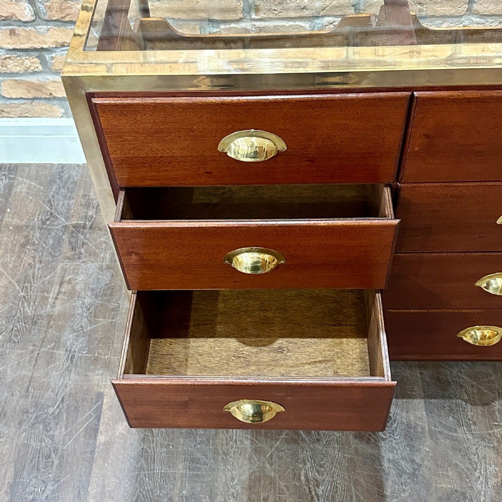2 ACROSS BRASS FRAMED HABERDASHERY COUNTER (2) View IV