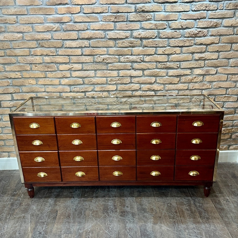 5 ACROSS BRASS FRAMED HABERDASHERY COUNTER View II