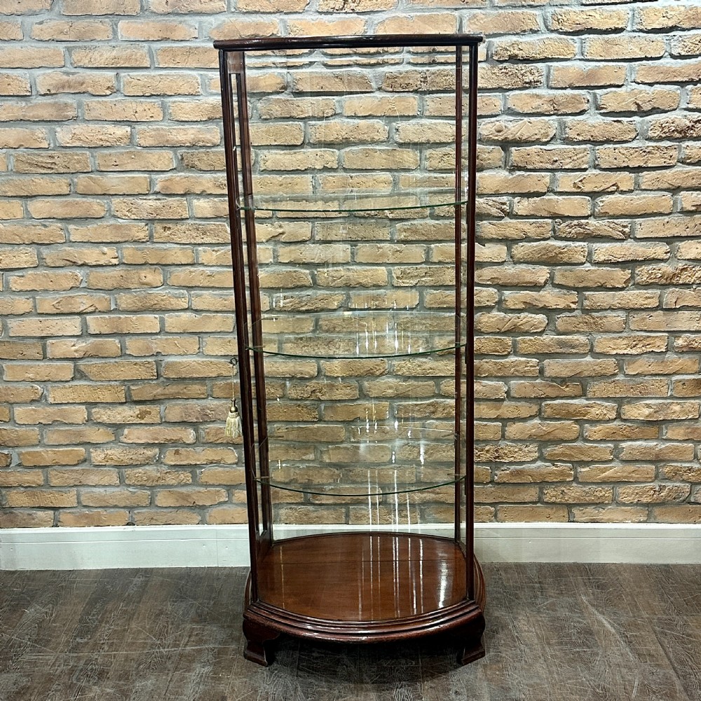 Bowed Victorian Shop Display Cabinet