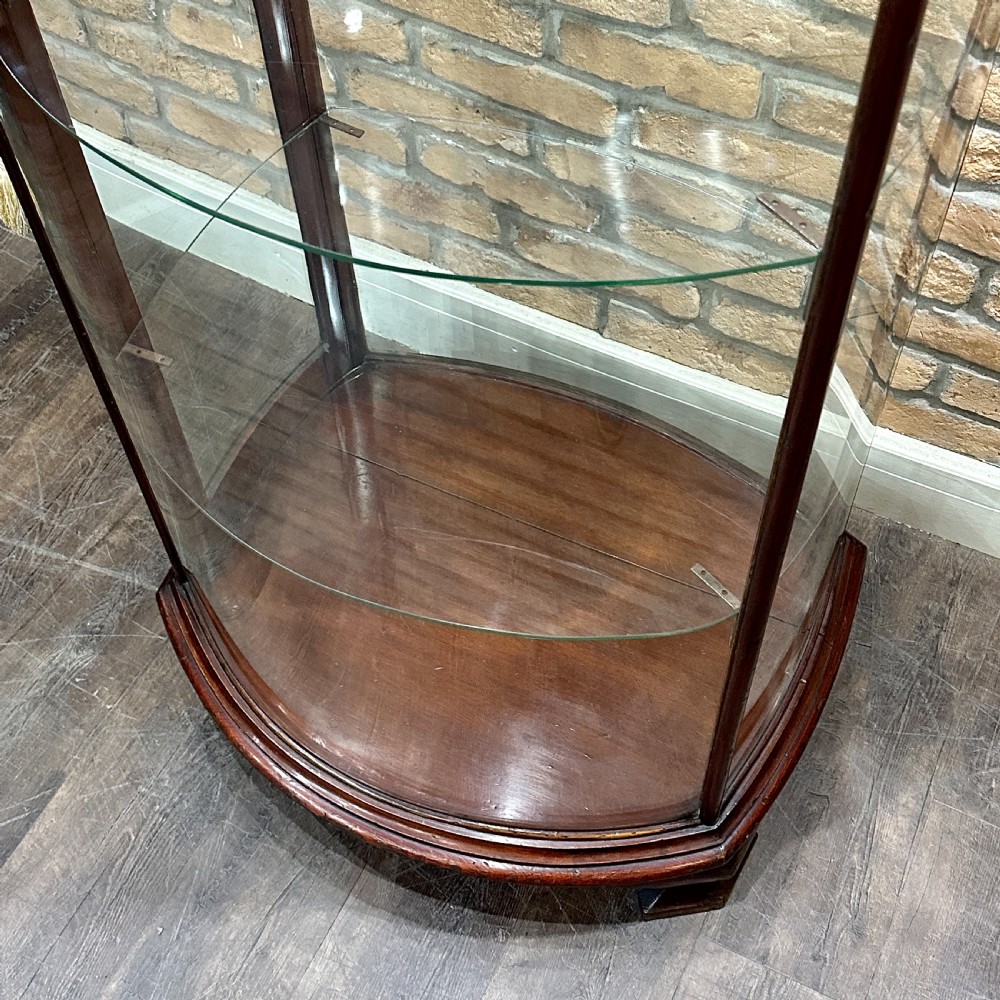 Bowed Victorian Shop Display Cabinet View III