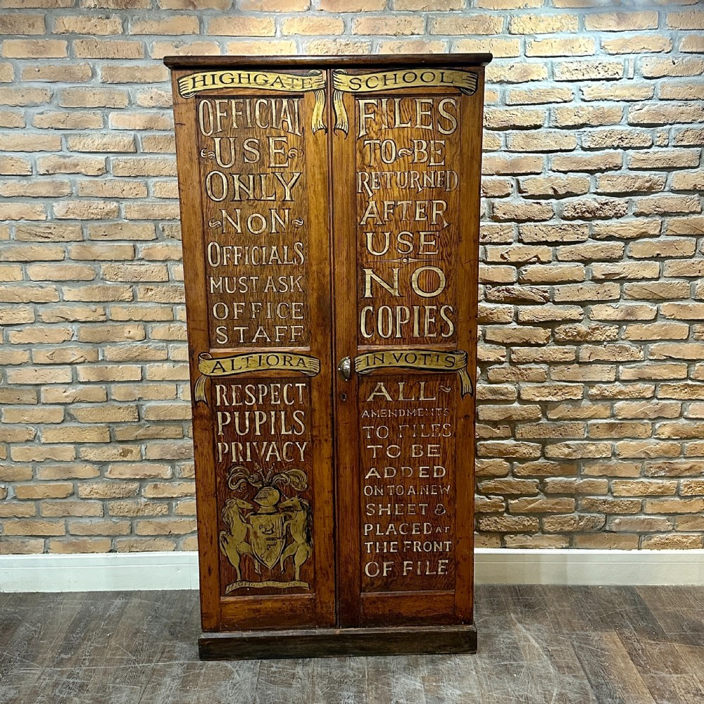 1920s HIGHGATE SCHOOL CABINET