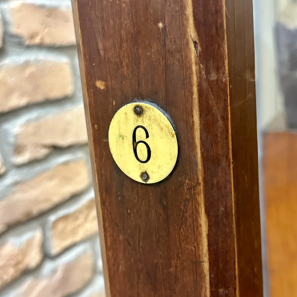 LATE VICTORIAN PITCH PINE CLOTHES RAIL View IV