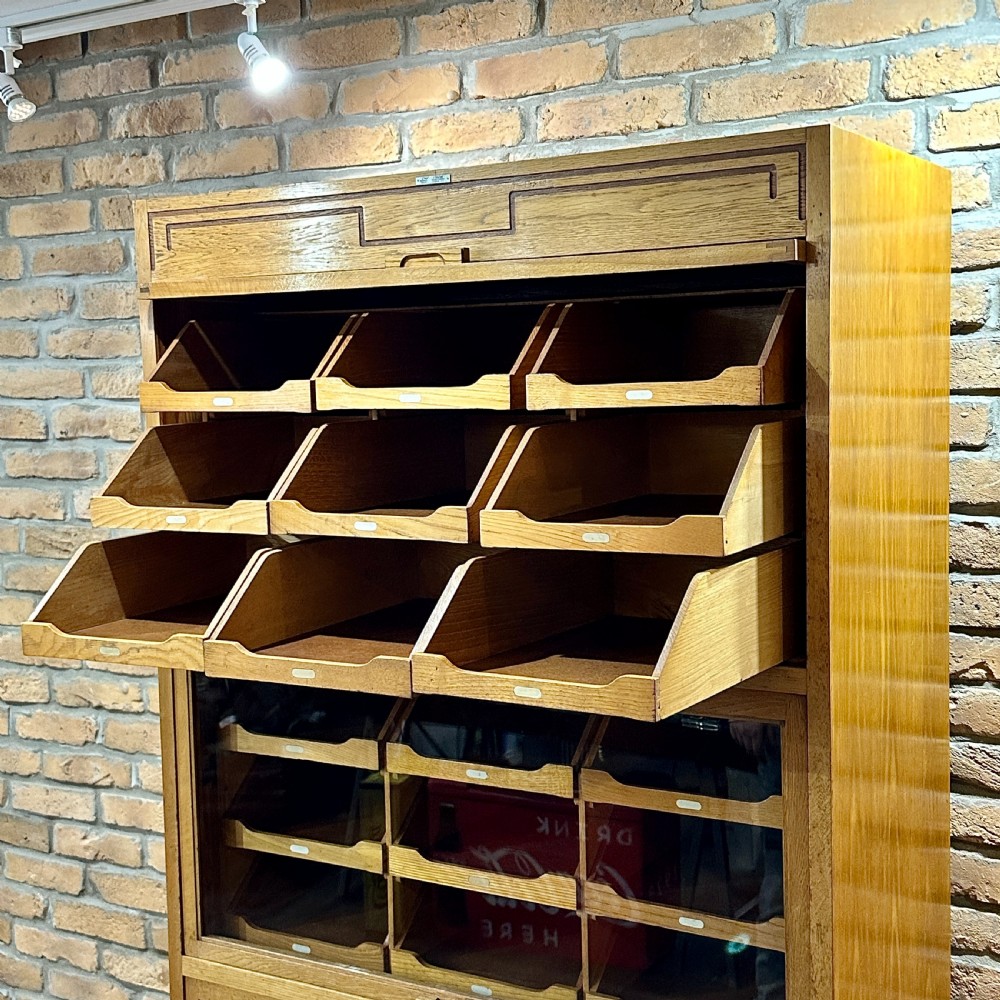 1930s DUDLEY & SONS FLIP HABERDASHERY CABINET View VI
