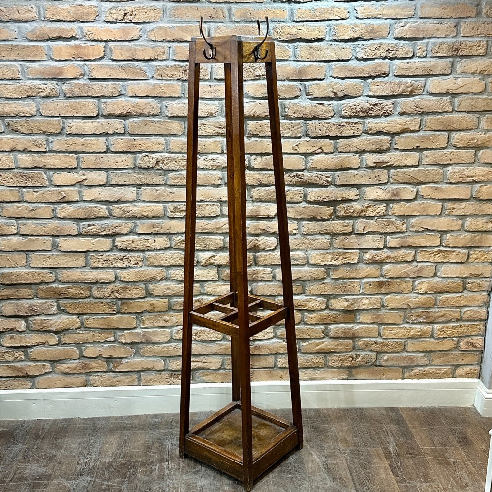 1930s OAK  COAT, UMBRELLA & HAT STAND View IV