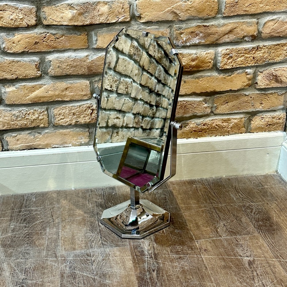 CHROME ART DECO VANITY MIRROR