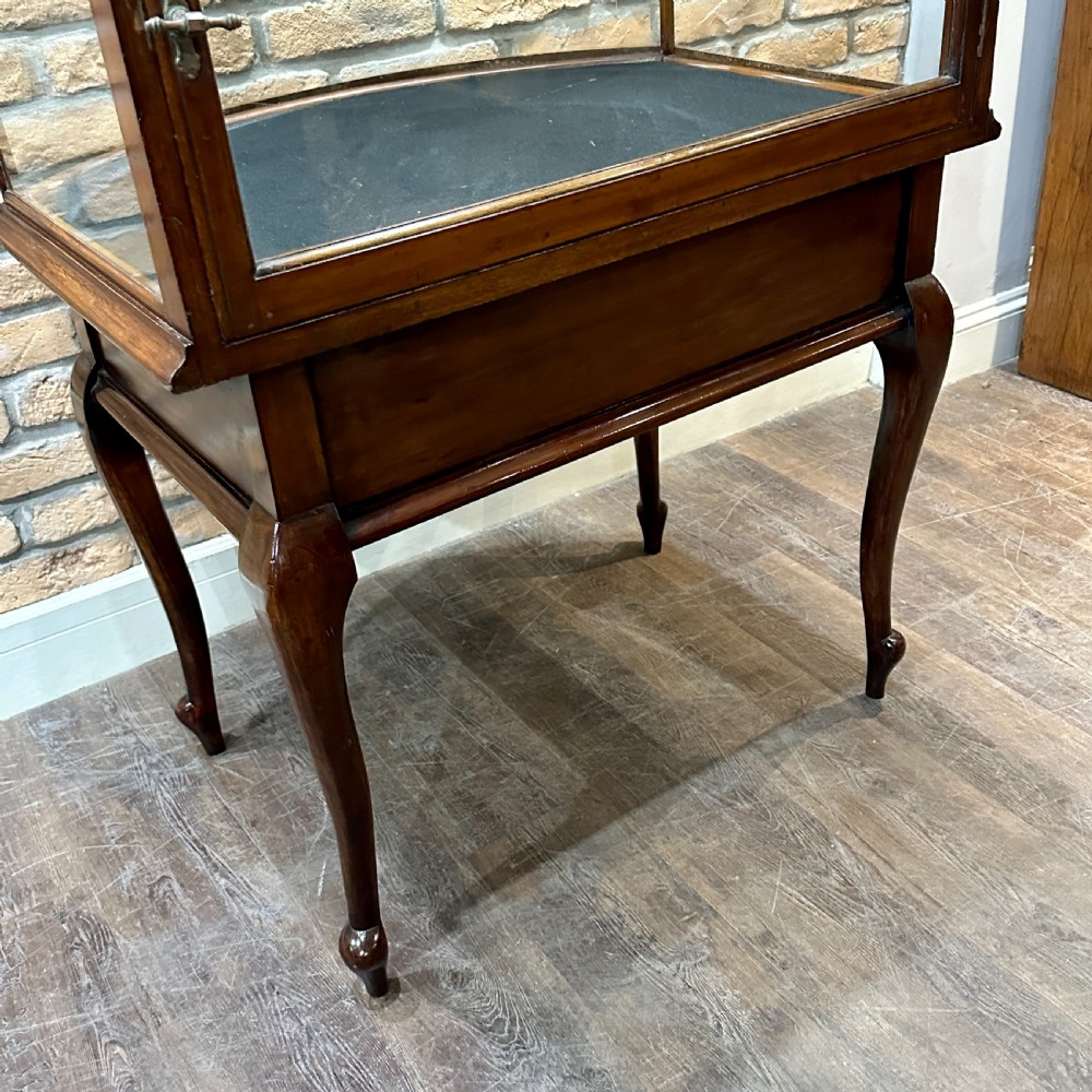Victorian Bow Front Shop Display Cabinet View VI